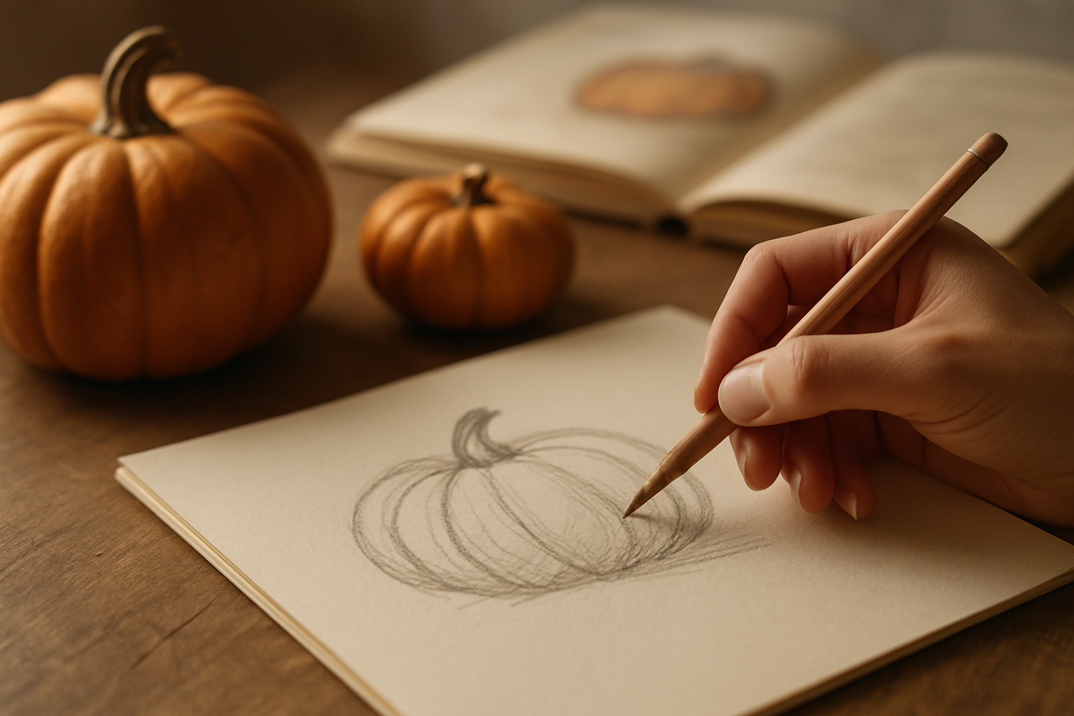 Sketching Pumpkins: Practice, Reference, Purpose